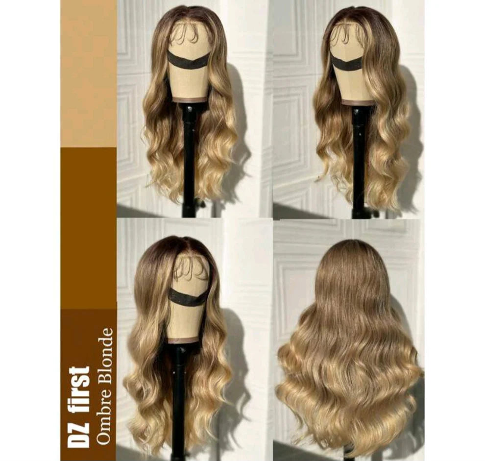 Ombre blonde body wave (human blend) High quality 28 inch