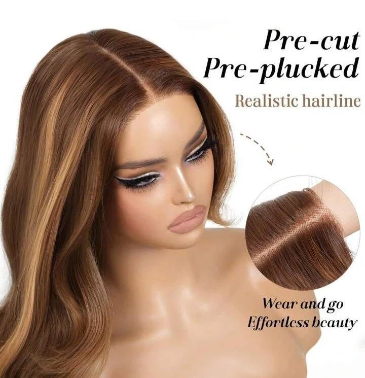 Body Wave Lace Front Wig (human blend) wig 28 inch