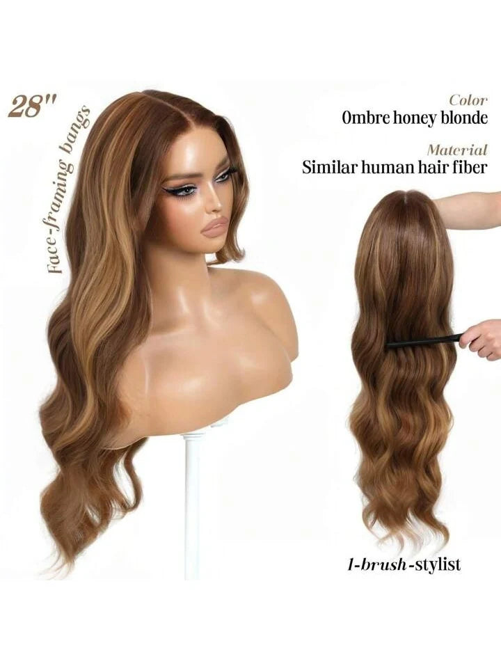 Body Wave Lace Front Wig (human blend) wig 28 inch