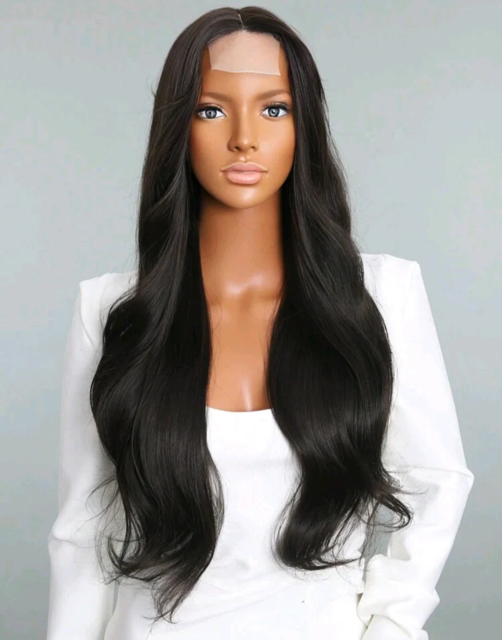 The Brandy Wig (human blend) 26 inches Heat resistant + FREE Hair Wax Stick Set