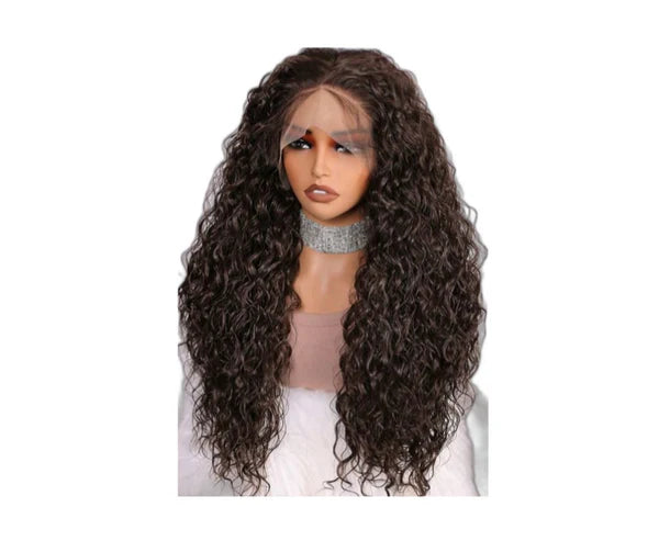 Chocolate Brown Soft Deep Lace Front Wig (human blend) 28 inch