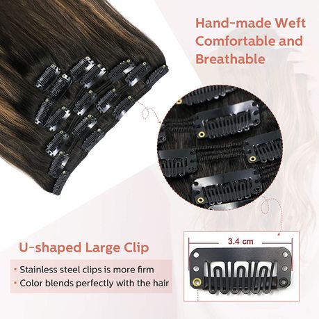 Wig/ Extension Clips Black - Pack of 48