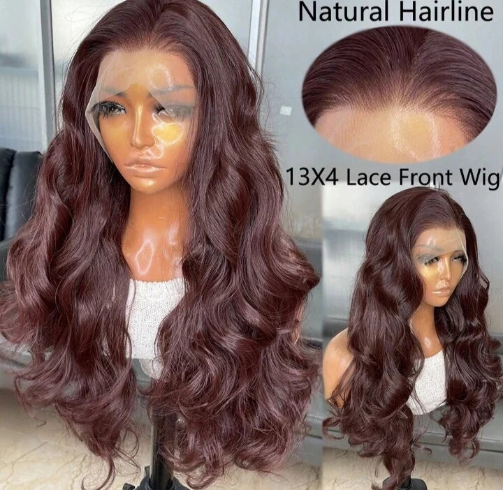 Long Body Wave Glueless Kanekalon Wig(human blend) 22 inch Heat resistant