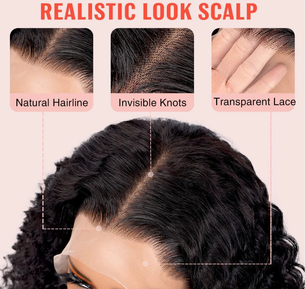 5*5  Glueless curly wig human hair 14 inch