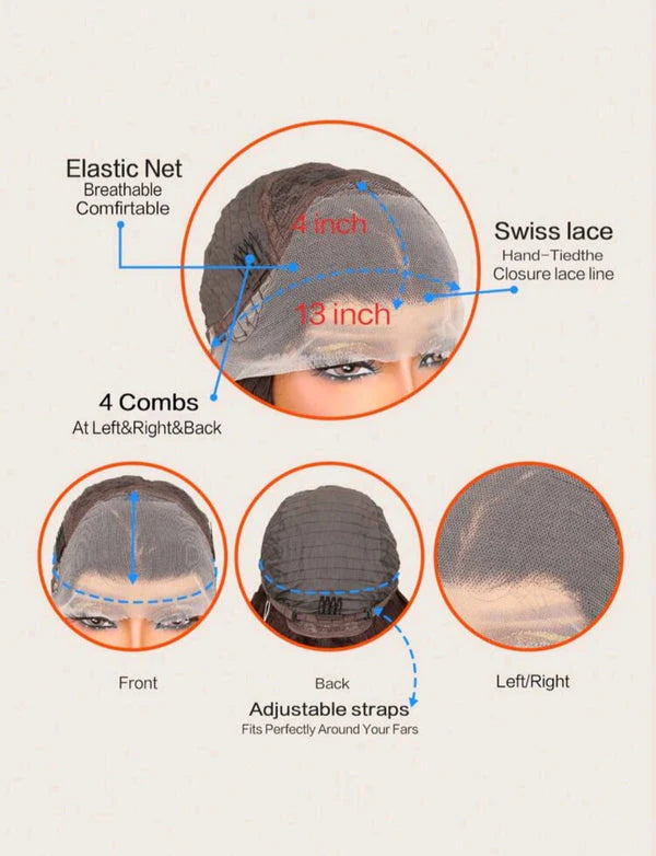 Heat Resistant Front Lace Wig(human blend) 30 inch Brown