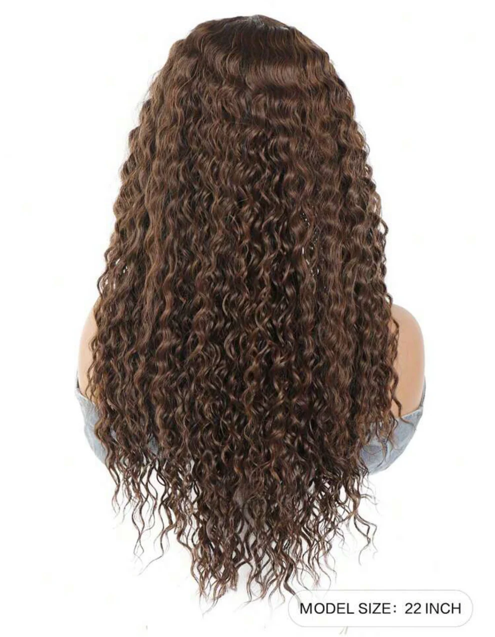 Kinky Curly Heat resistant Synthetic Lace Front Wig 22 inch Brown