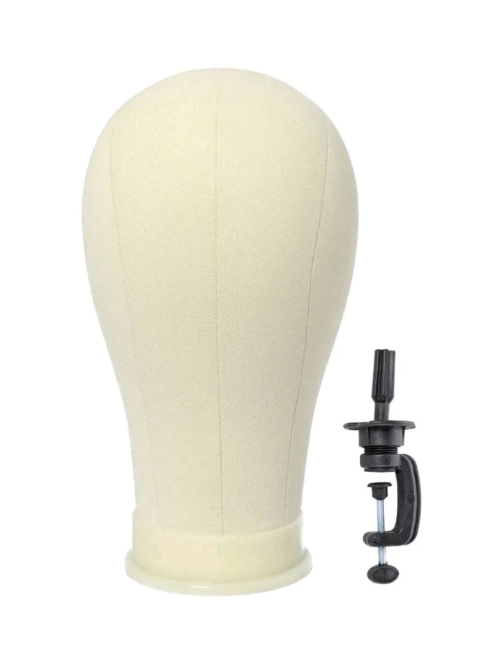 Canvas Mannequin Head With Mount Hole 22 inch