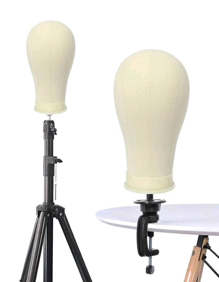 Canvas Mannequin Head With Mount Hole 22 inch