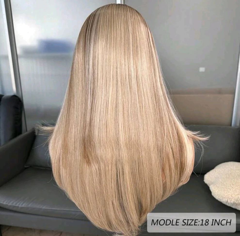 Blonde Ombre Lace Front Wig (human blend) 18 inch Glueless and Heat resistant